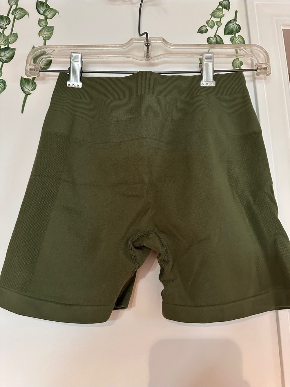 High-Rise Olive Green Women's Bike Shorts